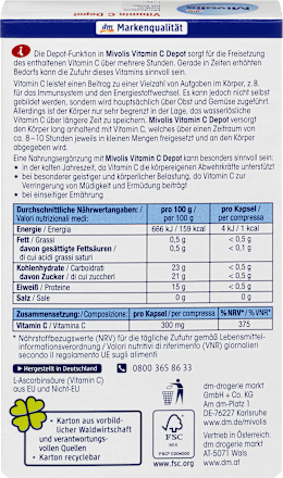 Vitamin C Depot, Kapseln 40 St Mivolis