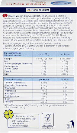 Vitamin B Komplex Depot, Kapseln 60 St. Mivolis