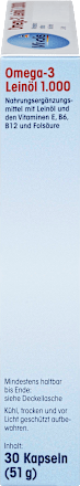 Omega-3 Leinöl 1.000, Kapseln 30 St. Mivolis
