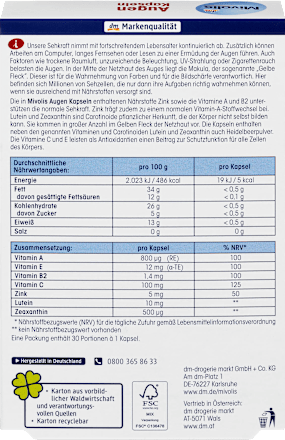 Augen Kapseln  30 St. Mivolis