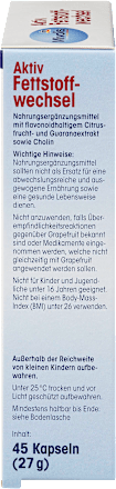 Aktiv Fettstoffwechsel Kapseln 45 St. Mivolis