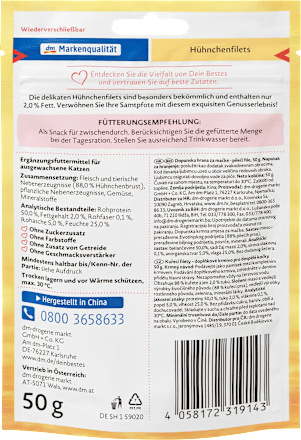 Katzenleckerli Hühnchenfilets, Exquisit Dein Bestes