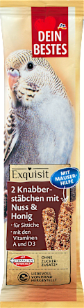 Nagersnack, Knabberstäbchen mit Nuss, Honig, Exquisit Dein Bestes