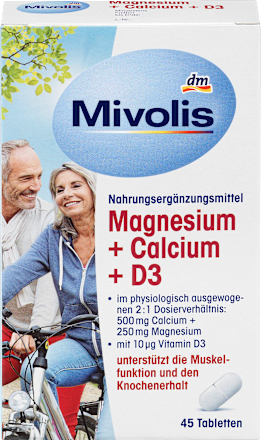 Magnesium + Calcium + D3, Tabletten 45 St. Mivolis