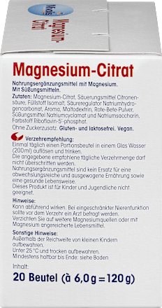 Prehransko dopolnilo Magnezijev citrat (20 vrečk po 6 g) Mivolis