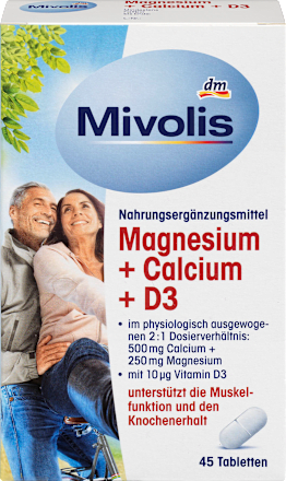Magnesium + Calcium + D3, Tabletten 45 St. Mivolis