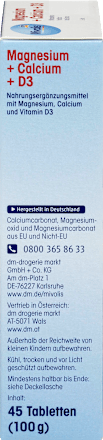 Magnesium + Calcium + D3, Tabletten 45 St. Mivolis