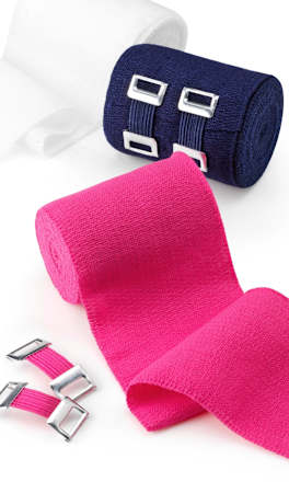 Dauerelastische Bandage, 6 cm x 5 m (gedehnt), 1 Rolle Mivolis