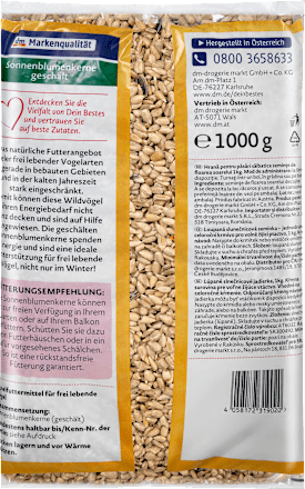 Exquisit potpuna hrana za ptice u prirodi – sjemenke suncokreta bez ljuske DEIN BESTES