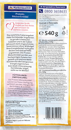 Kule z pokarmem dla dzikich ptaków, z mącznikami, Exquisit Dein Bestes