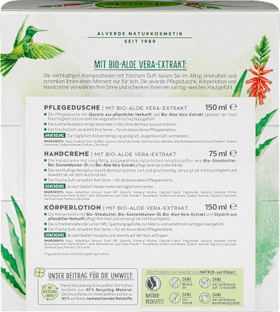 Aloe Vera Geschenkset alverde NATURKOSMETIK