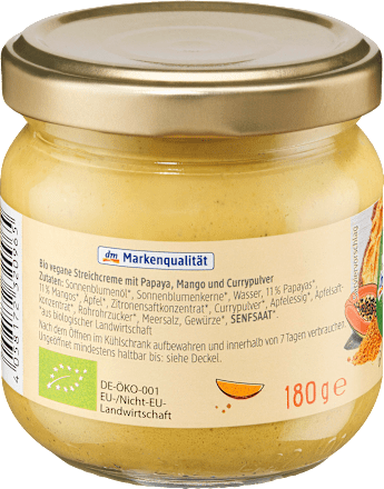 Krem kanapkowy curry, papaya & mango dmBio