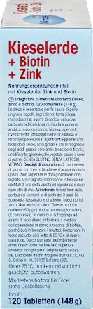 Kieselerde + Biotin + Zink, Tabletten 120 St. Mivolis