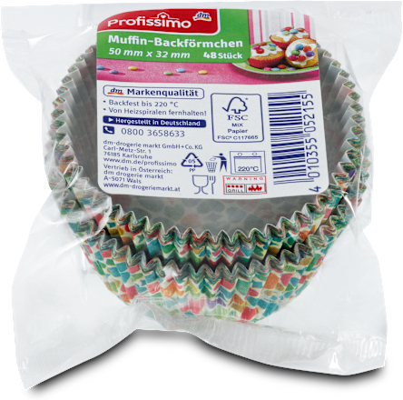 Papirnate košarice za muffine, više vrsta Profissimo