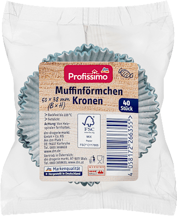 Mintás muffinforma, korona alakú, többféle Profissimo