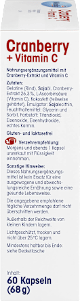 Cranberry + Vitamin C Kapseln, 60 St. Mivolis
