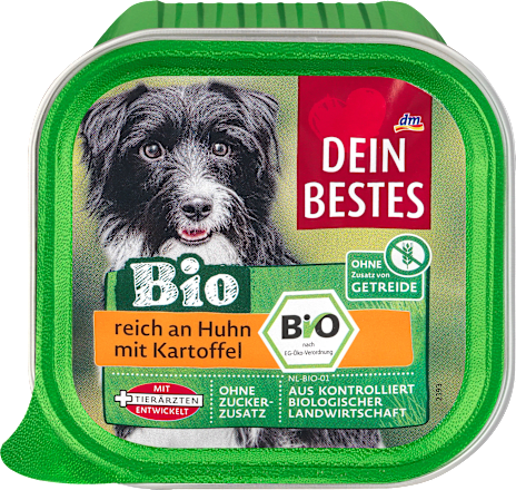 Nassfutter Hund Bio mit Huhn & Kartoffeln Dein Bestes