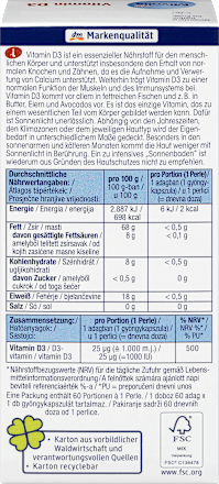 Vitamin D3, Perlen 60 St. Mivolis