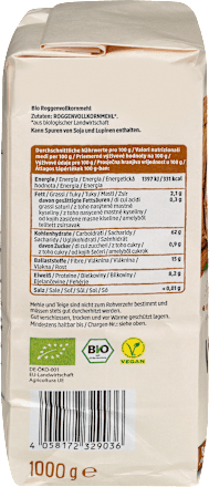 Roggenmehl Vollkorn dmBio