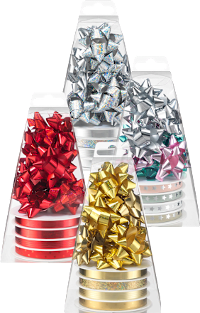 Geschenkband-Set Designerspulen + Schleifen sortiert Profissimo