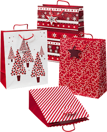 Geschenktasche maxi rot/weiß Dekorieren & Einrichten