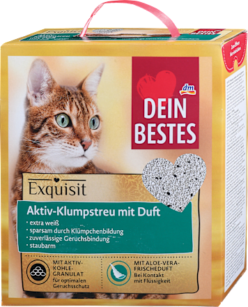 Pijesak za mačke s aktivnim ugljenom i aloe verom DEIN BESTES