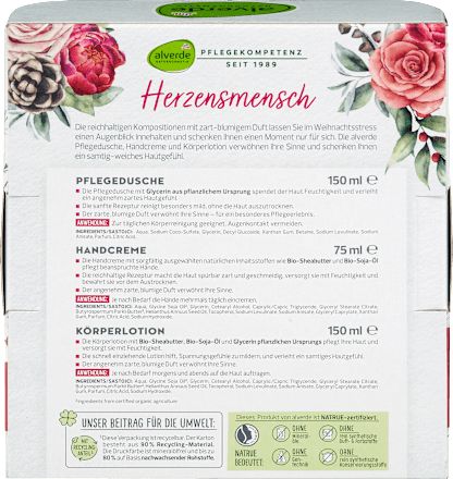 Geschenkset Herzensmensch 3tlg alverde NATURKOSMETIK