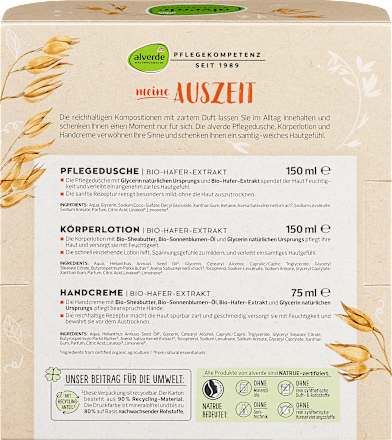 Geschenkset meine Auszeit 3tlg alverde NATURKOSMETIK