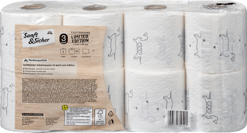 Toilettenpapier 3lagig 8x180 Sanft&Sicher