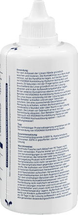 Kontaktlinsen-Pflegemittel Kombilösung mit Hyaluron VISIOMAX