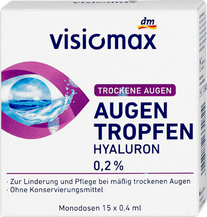 Augentropfen mit Hyaluron VISIOMAX