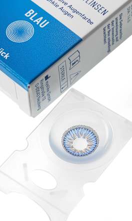 Soczewki kontaktowe niebieskie VISIOMAX