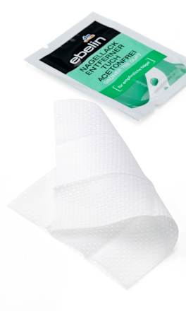 Nagellackentferner-Tücher acetonfrei mit Grüner Tee Duft ebelin