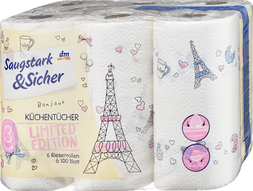 Küchenrolle Mega Roll Design 3-lagig sortiert Saugstark&Sicher