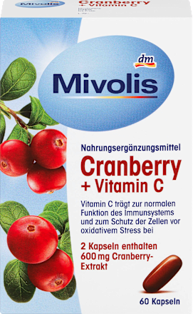 Cranberry + Vitamin C Kapseln, 60 St. Mivolis