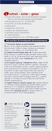 Digitales Fieberthermometer mit flexibler Messspitze Mivolis