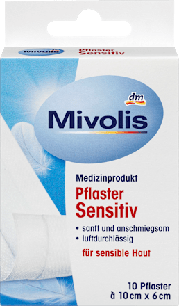 Pflaster Sensitiv 10 cm x 6 cm Mivolis