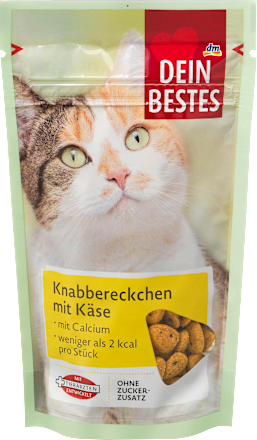 Sajtos jutalomfalatkák macskáknak kalciummal Dein Bestes