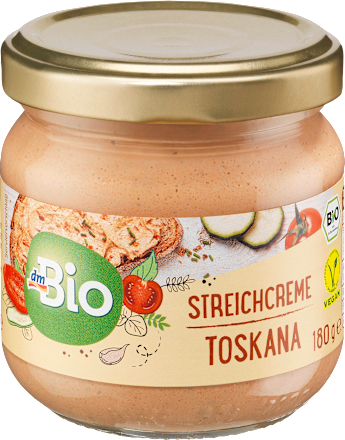 Aufstrich, Streichcreme Toskana mit Paprika & Tomaten dmBio