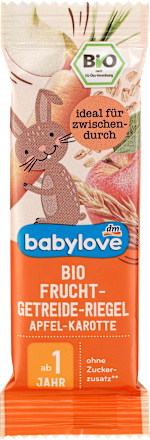 Fruchtriegel Bio Frucht-Getreide-Riegel Apfel-Karotte ab 1 Jahr babylove