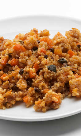 Fertiggericht, Gemüsepfanne mit Bulgur & Quinoa dmBio