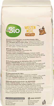 Weizenmehl, Type 550 dmBio