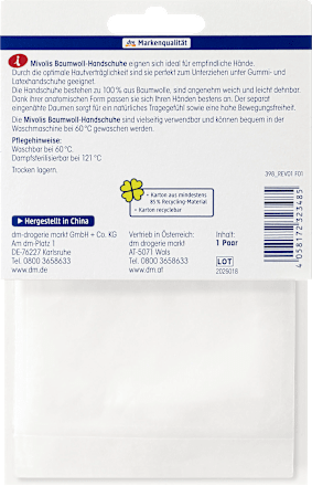 bavlněné rukavice  Mivolis