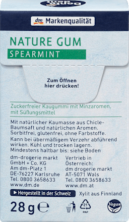 Kaugummi Nature Gum, Spearmint  Dontodent