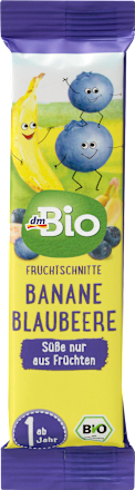 Gyümölcsszelet banán-áfonya, 1 éves kortól dmBio