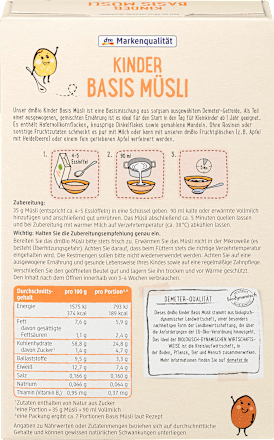 Kindermüsli Basis ab 1 Jahr, Demeter dmBio