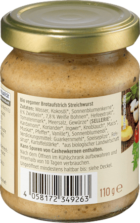Brotaufstrich vegane Streichwurst dmBio