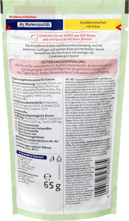 Chrumkavá pochúťka pre mačky so syrom Dein Bestes