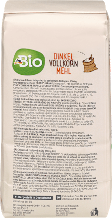Dinkelmehl Vollkorn dmBio