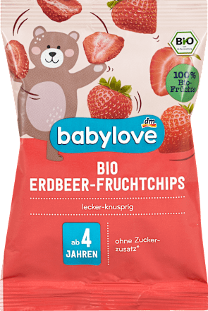 Kindersnack Bio Erdbeer-Fruchtchips ab 4 Jahren babylove